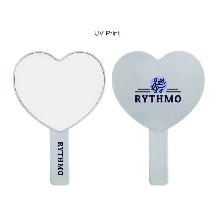 Picture of Heart-Shaped Handheld Mirror with Handle