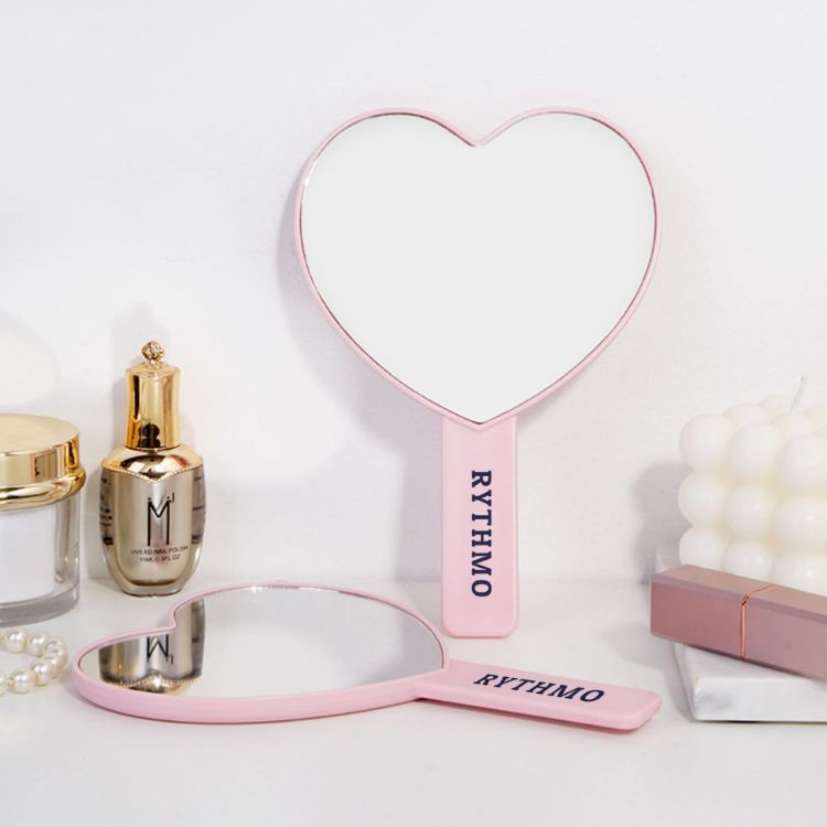 Picture of Heart-Shaped Handheld Mirror with Handle