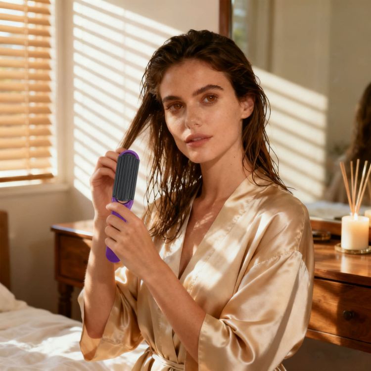 Picture of Folding Hair Brush With Mirror