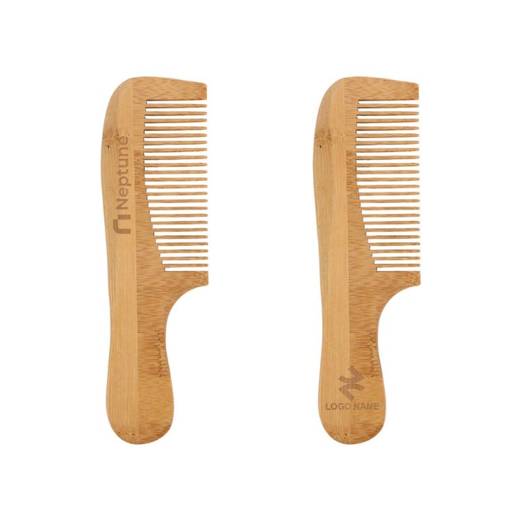 Picture of Natural Bamboo Comb With Handle