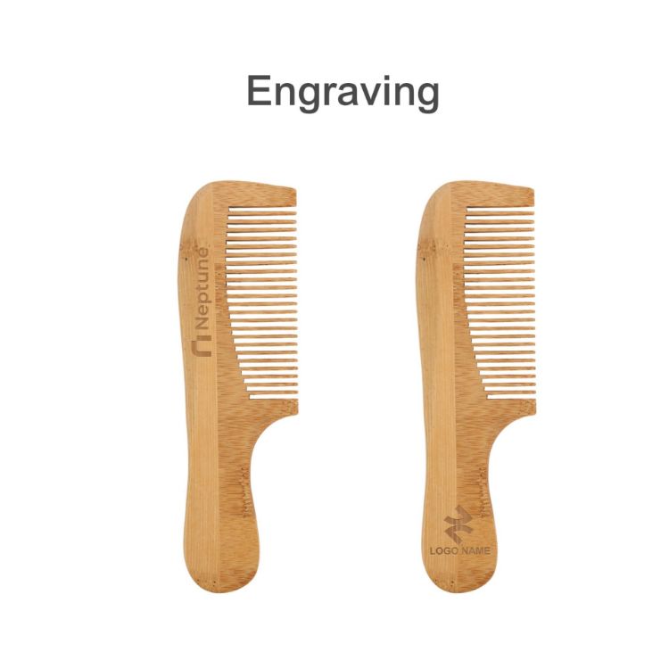 Picture of Natural Bamboo Comb With Handle