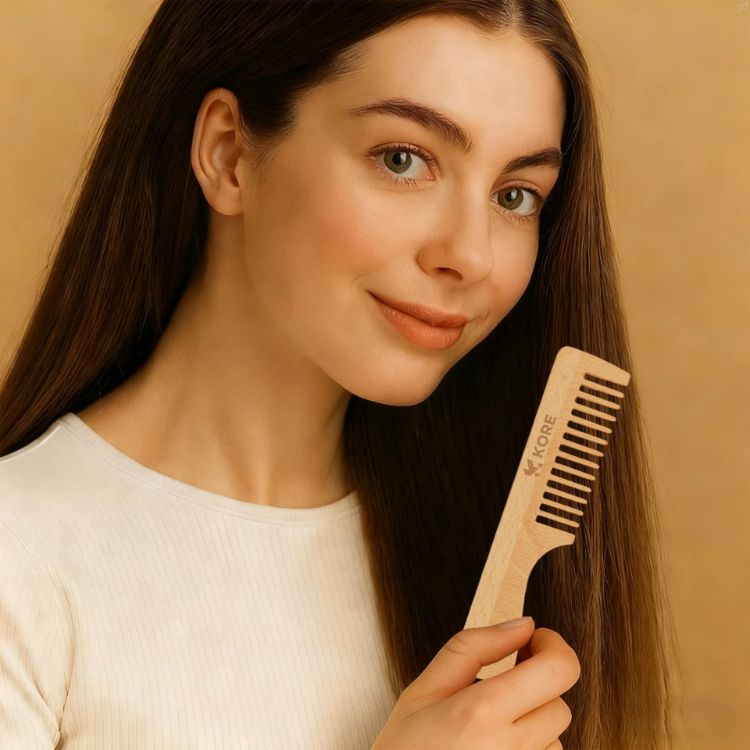 Picture of Wide-Tooth Beech Wood Comb