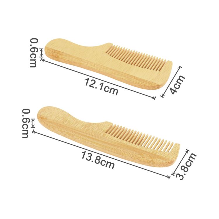 Picture of Natural Small Bamboo Comb With Handle