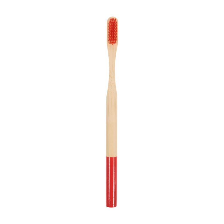 Picture of Large Round Handle Colorful Bamboo Toothbrush