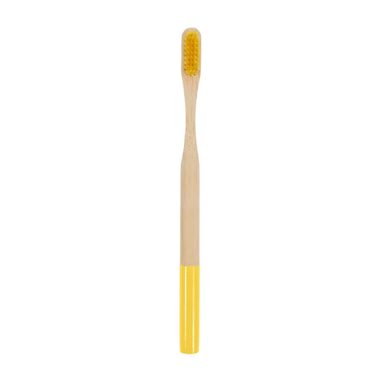 Picture of Large Round Handle Colorful Bamboo Toothbrush