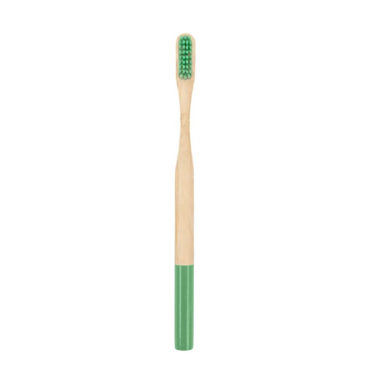 Picture of Large Round Handle Colorful Bamboo Toothbrush