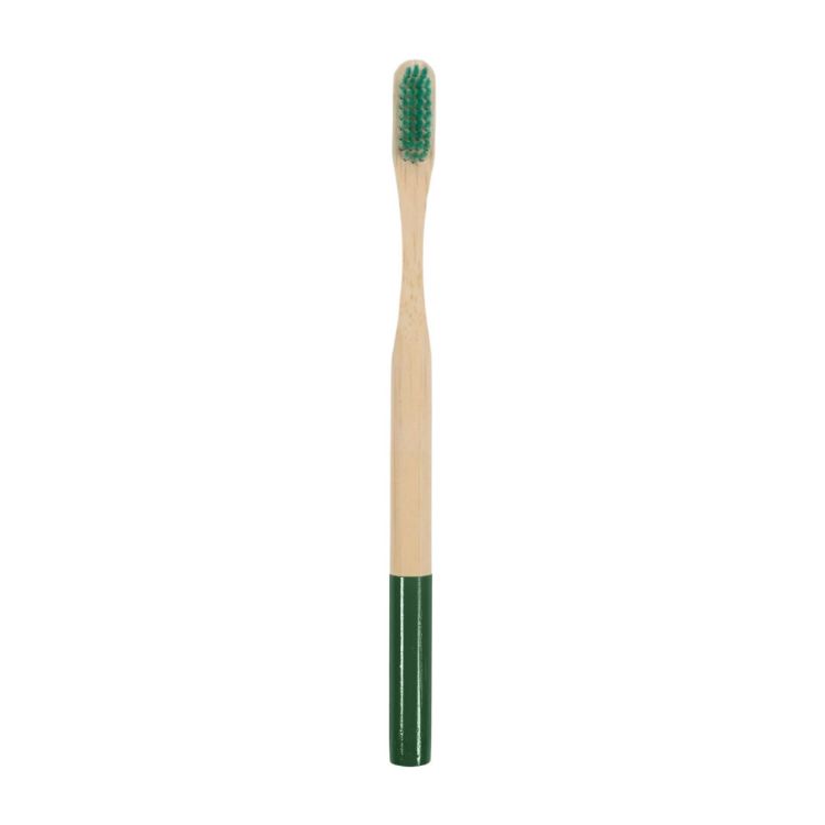 Picture of Large Round Handle Colorful Bamboo Toothbrush