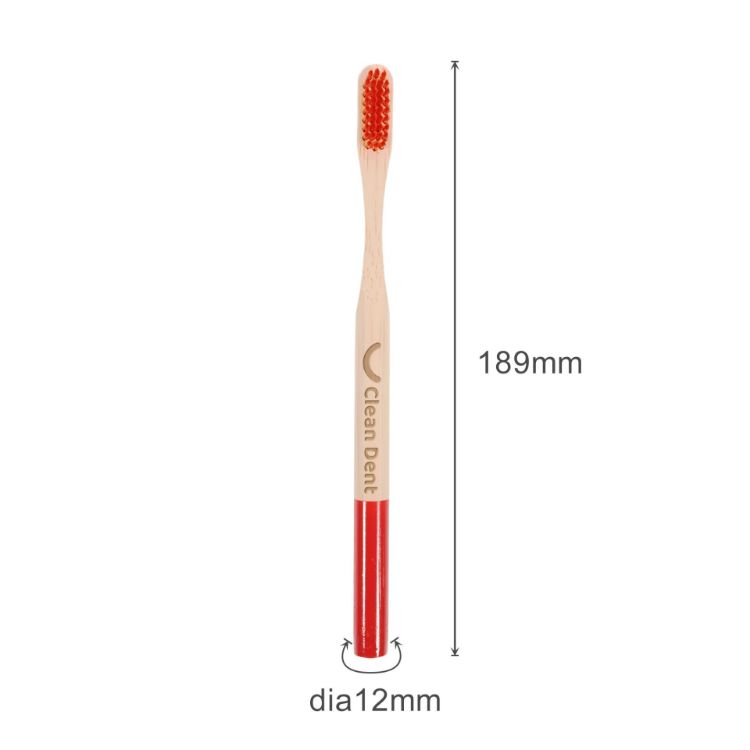 Picture of Large Round Handle Colorful Bamboo Toothbrush
