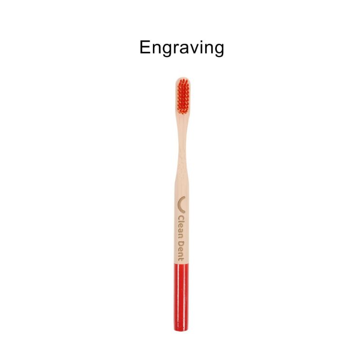 Picture of Large Round Handle Colorful Bamboo Toothbrush