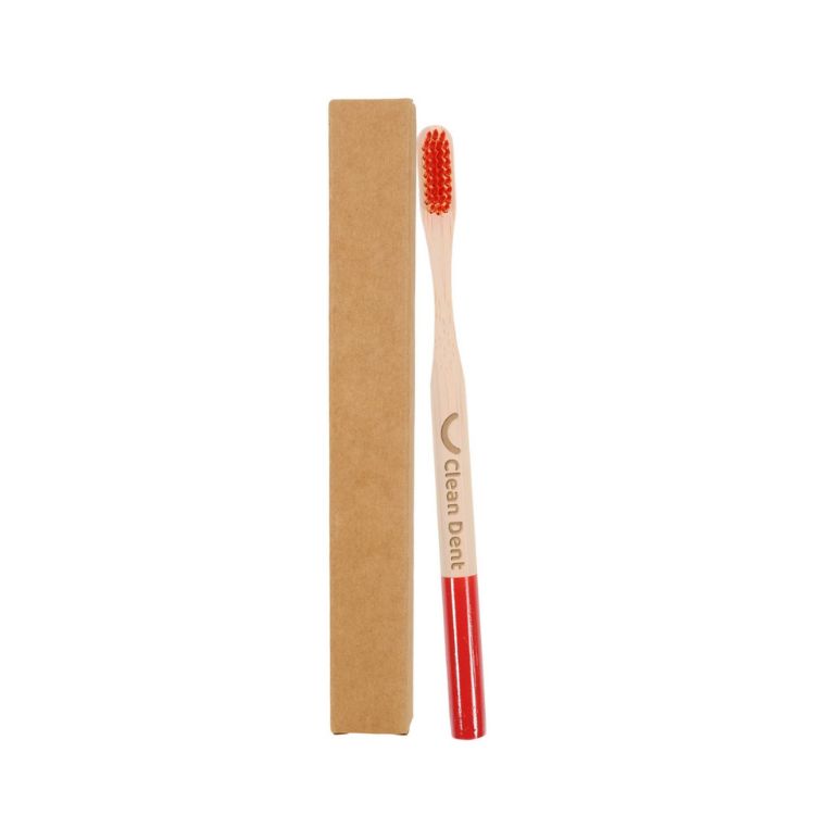 Picture of Large Round Handle Colorful Bamboo Toothbrush