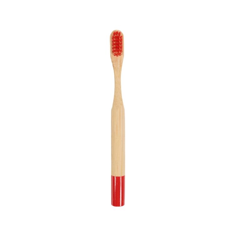 Picture of Small Round Handle Colorful Bamboo Toothbrush