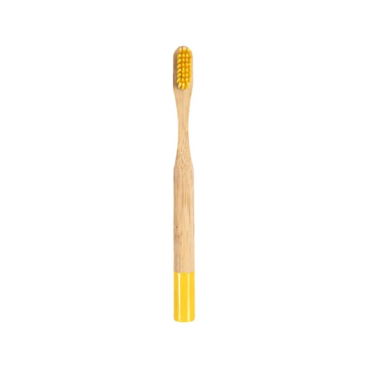 Picture of Small Round Handle Colorful Bamboo Toothbrush