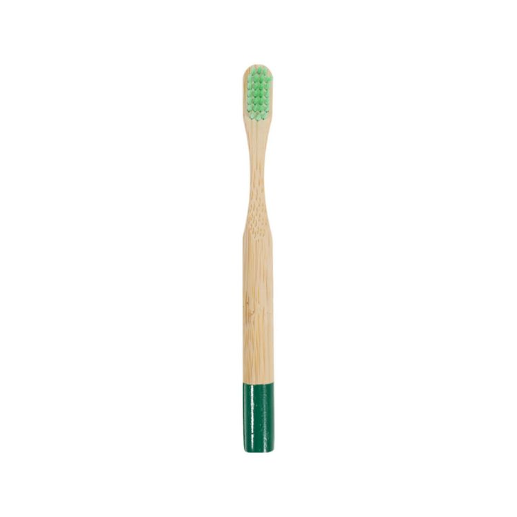 Picture of Small Round Handle Colorful Bamboo Toothbrush