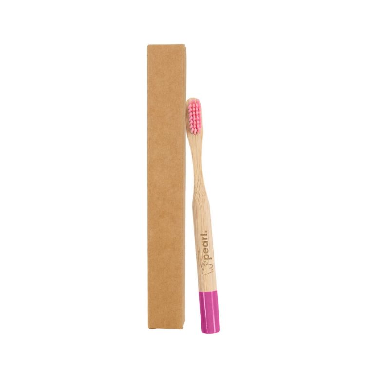 Picture of Small Round Handle Colorful Bamboo Toothbrush