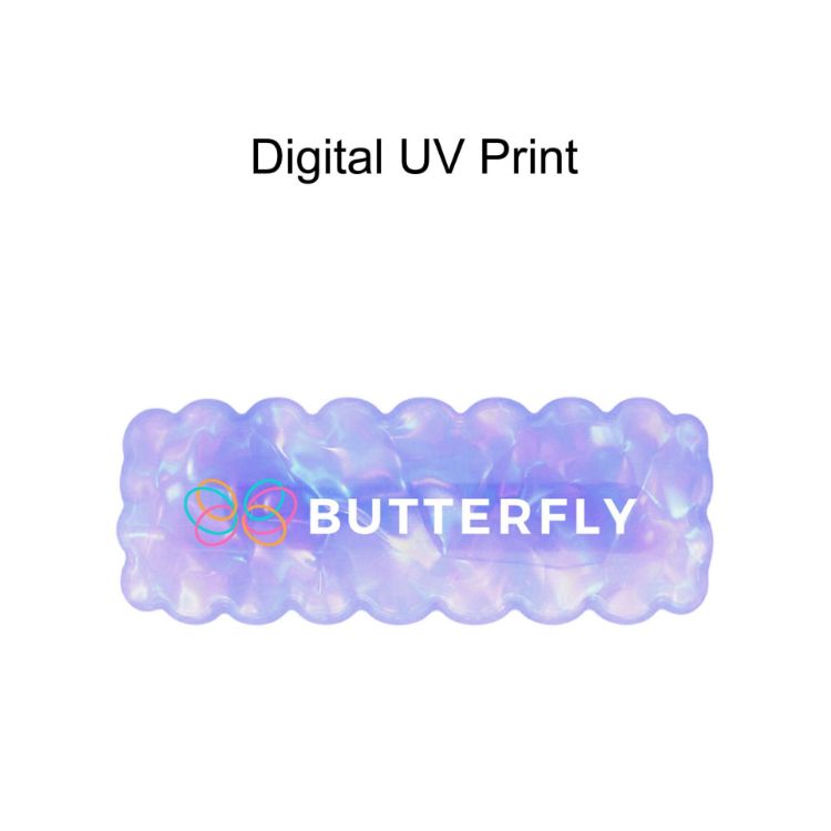 Picture of Wavy Rectangle Iridescent Hair Clip