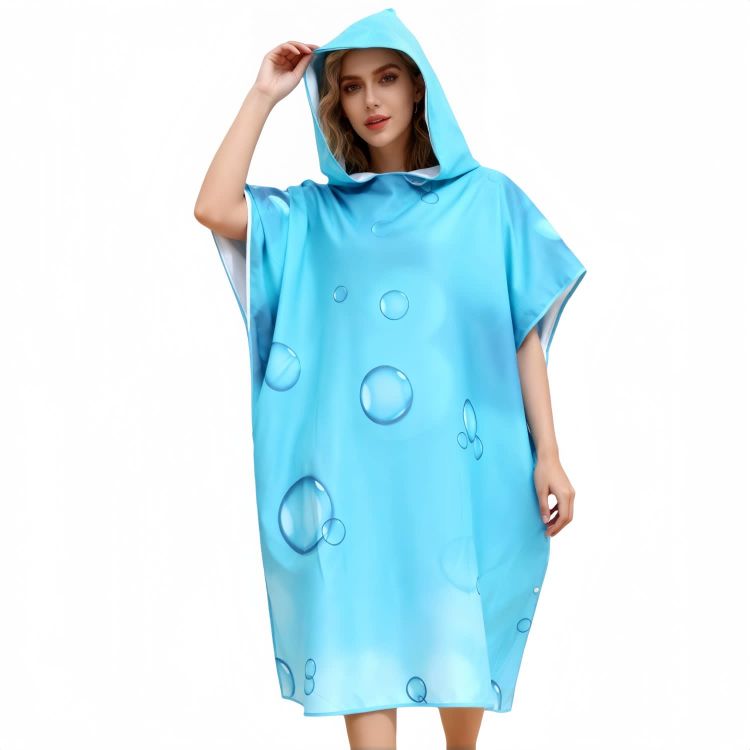 Picture of 100% Double-Sided Fleece Sublimation Adults Hooded Change Towel