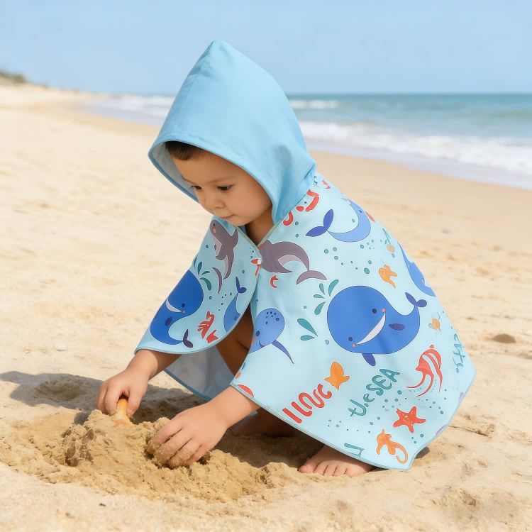 Picture of 100% Microfibre Sublimation Kids Hooded Shawl