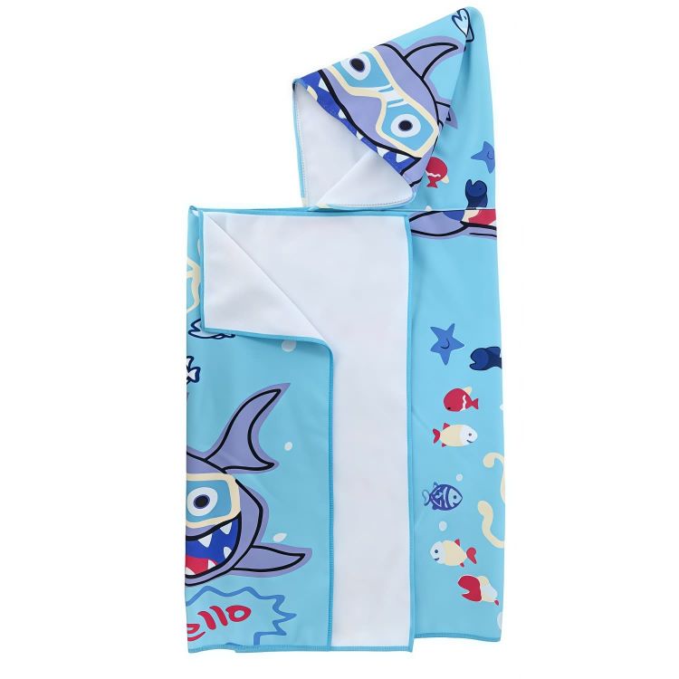 Picture of 100% Microfibre Sublimation Kids Hooded Shawl