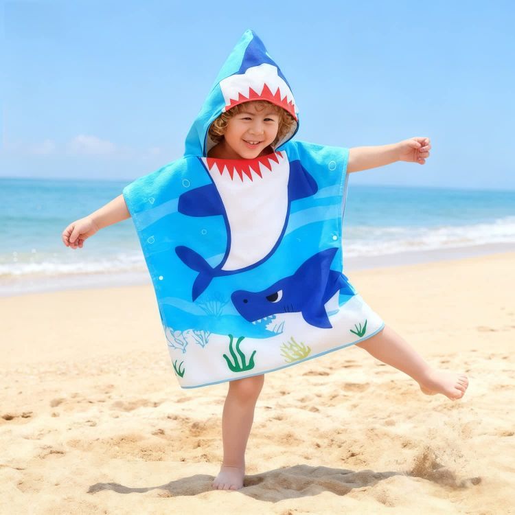 Picture of 100% Double-Sided Fleece Sublimation Kids Hooded Change Towel