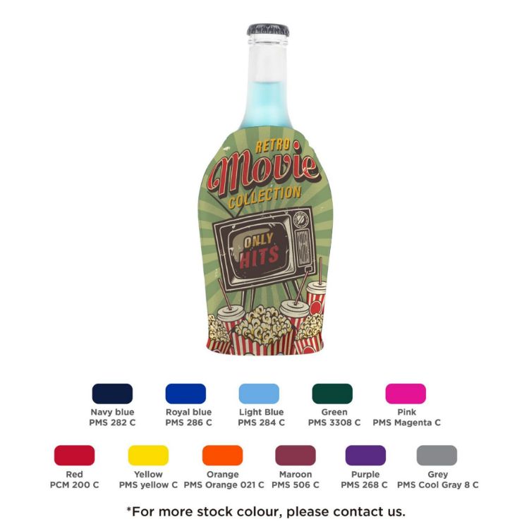 Picture of Short Bottle Cooler with Zipper