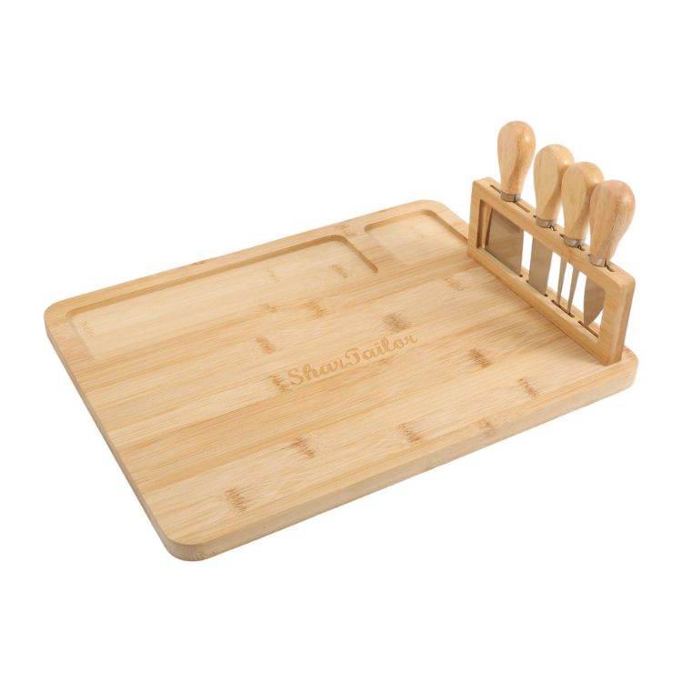 Picture of Bamboo Cheese Board Knife Set