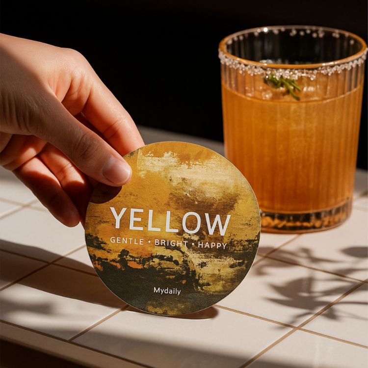 Picture of Round Frosted Metal Coaster