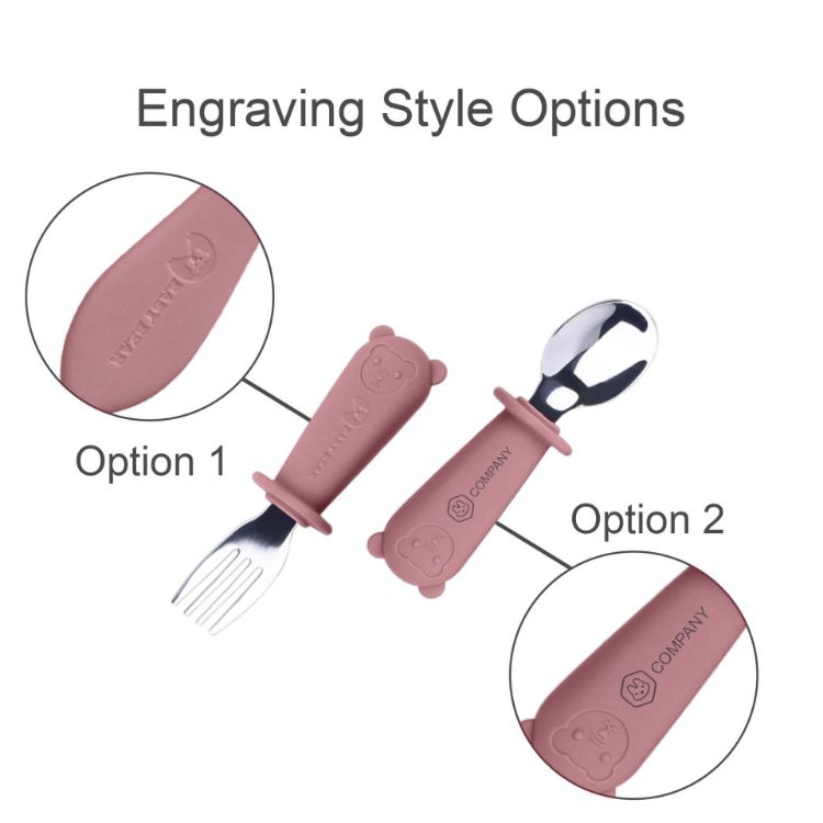 Picture of Silicone Stainless Steel Kids Cutlery