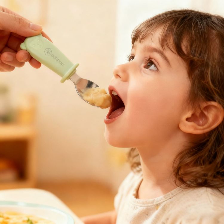 Picture of Silicone Stainless Steel Kids Cutlery