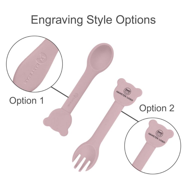 Picture of Bear Shape Silicone Kids Cutlery
