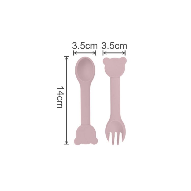 Picture of Bear Shape Silicone Kids Cutlery