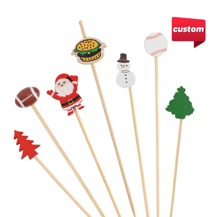 Picture of Pack of 100 Custom Cocktail Bamboo Skewers