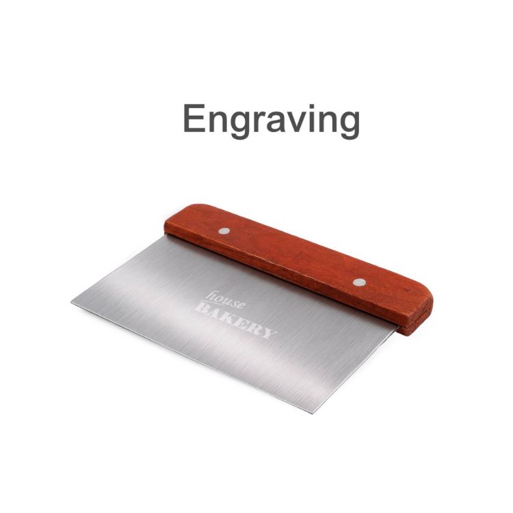 Picture of Stainless Steel Dough Scraper with Wood Handle