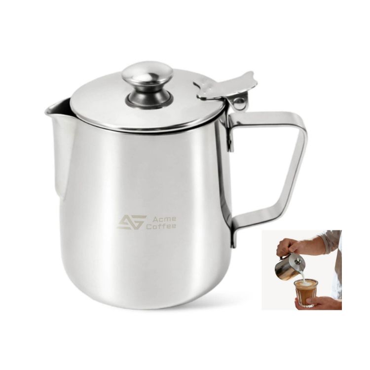 Picture of Stainless Steel Milk Frothing Pitcher with Lid