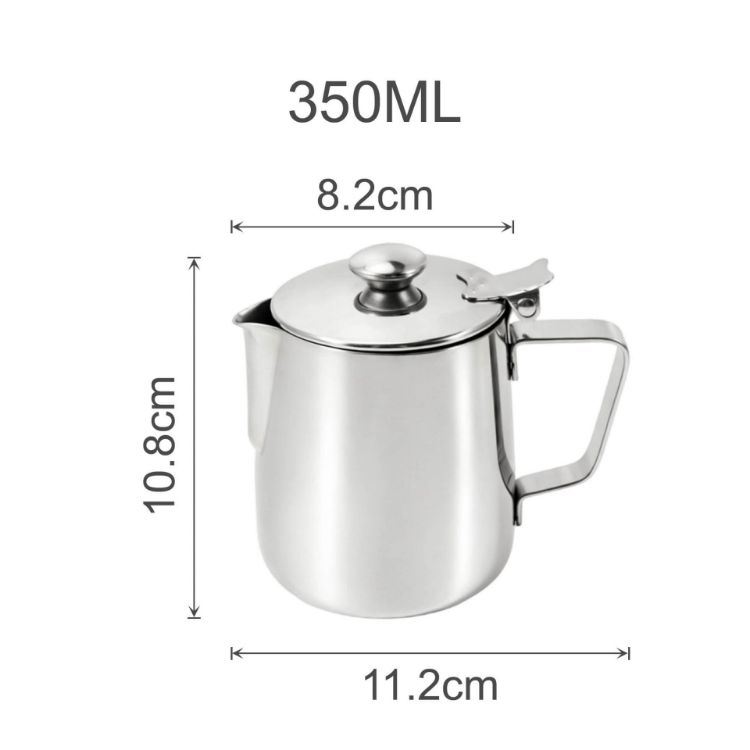 Picture of Stainless Steel Milk Frothing Pitcher with Lid