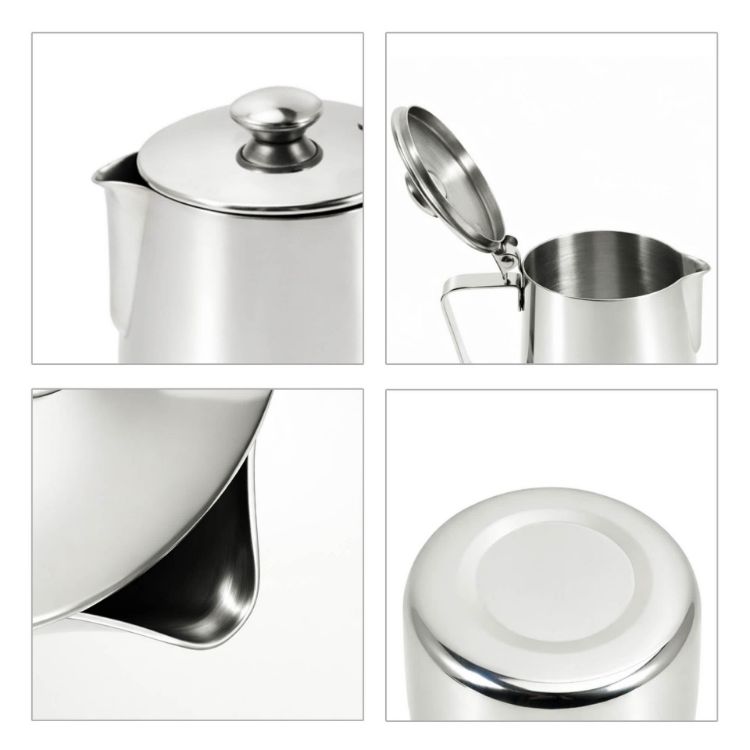Picture of Stainless Steel Milk Frothing Pitcher with Lid