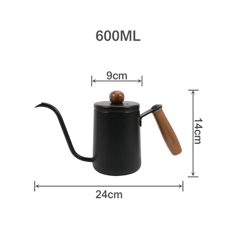 Picture of Stainless Steel Pour Over Kettle with Wooden Handle