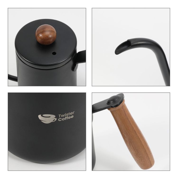 Picture of Stainless Steel Pour Over Kettle with Wooden Handle