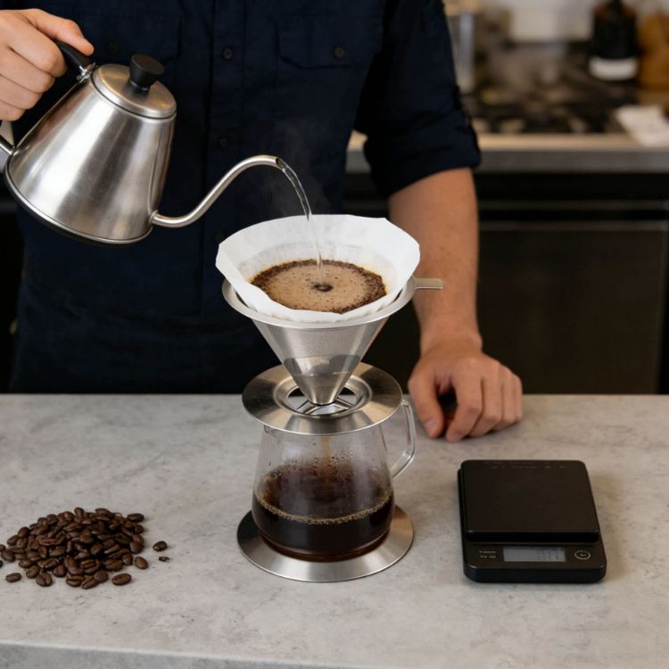 Picture of Stainless Steel Coffee Filter with Stand
