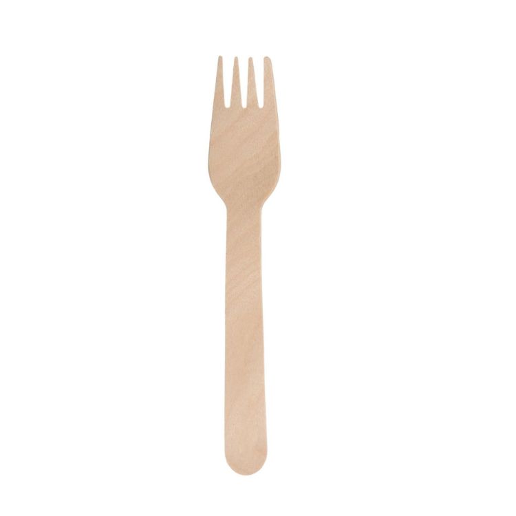 Picture of Pack of 100 Per Pack Disposable Wooden Cutlery - (Forks /Spoons/Knives/2 in 1 Spoon and fork)-(Big)