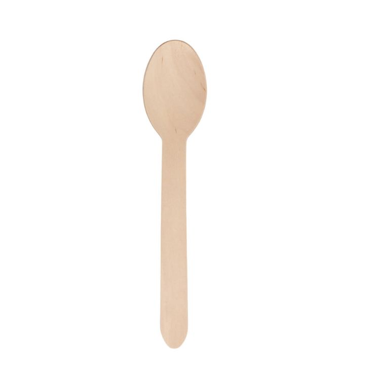 Picture of Pack of 100 Per Pack Disposable Wooden Cutlery - (Forks /Spoons/Knives/2 in 1 Spoon and fork)-(Big)