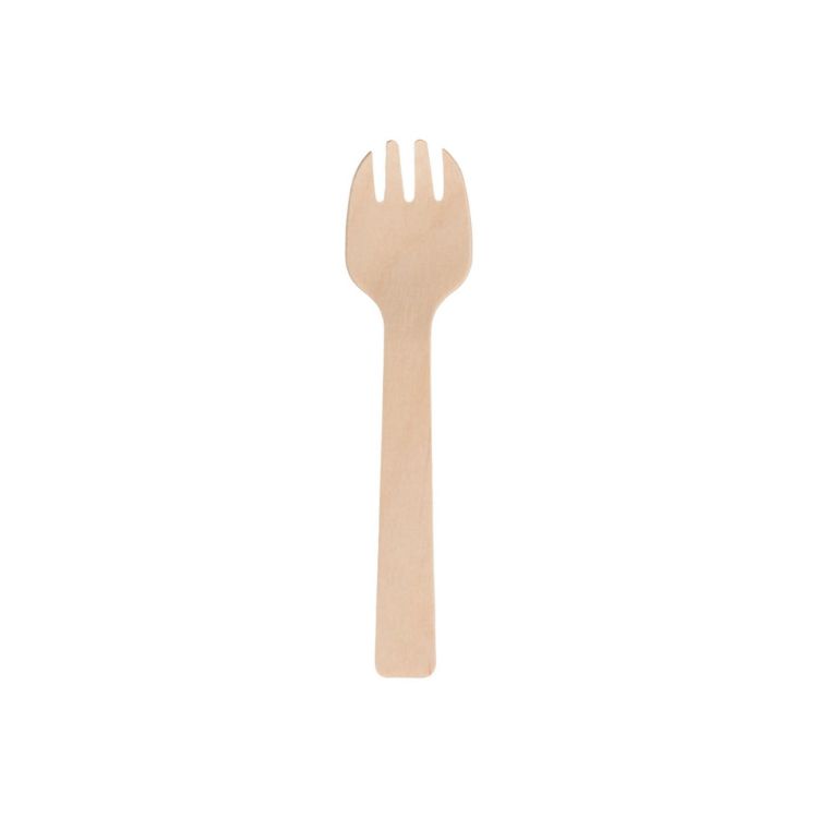 Picture of Pack of 100 Per Pack Disposable Birch Spoons/Forks (Small)