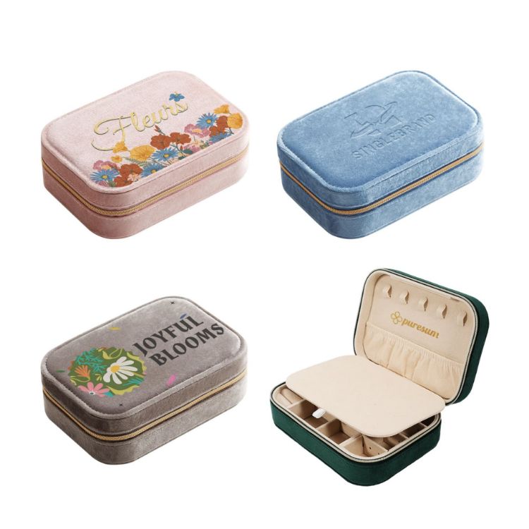 Picture of Velvet Jewellery Box with Compartment