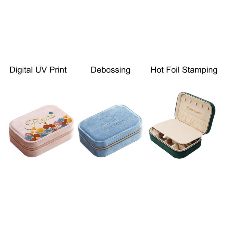 Picture of Velvet Jewellery Box with Compartment