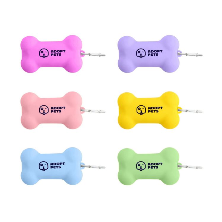 Picture of Silicone Bone Shape Dog Poop Bag Dispenser