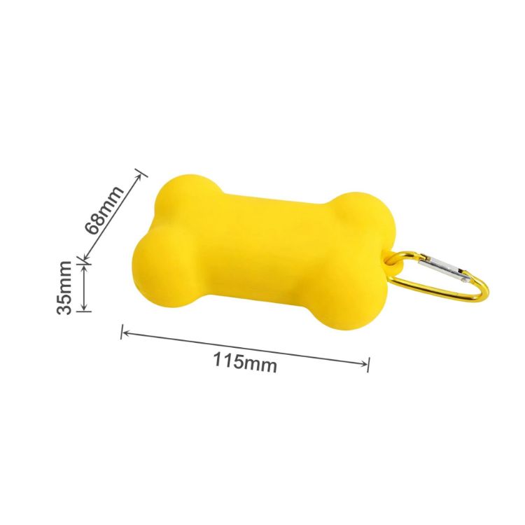 Picture of Silicone Bone Shape Dog Poop Bag Dispenser