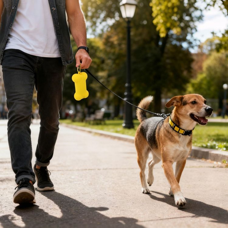 Picture of Silicone Bone Shape Dog Poop Bag Dispenser