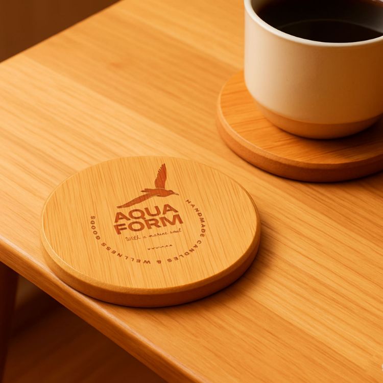 Picture of Round Bamboo Bottle Opener Coaster