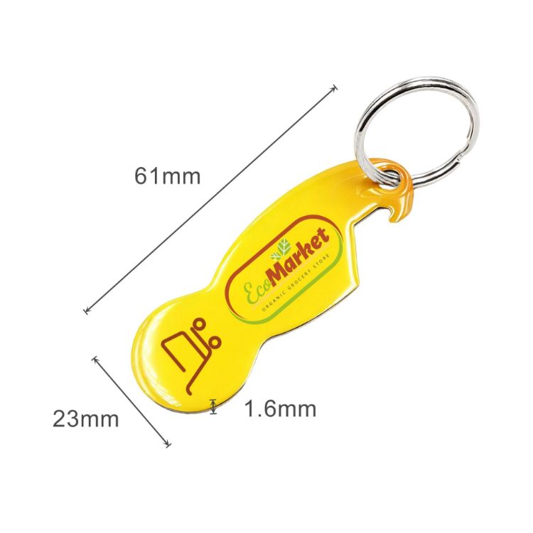 Picture of Custom Shape Trolley Coin Keyring Bottle Opener