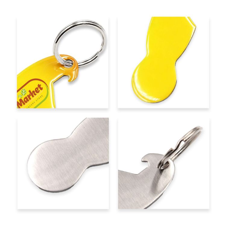 Picture of Custom Shape Trolley Coin Keyring Bottle Opener