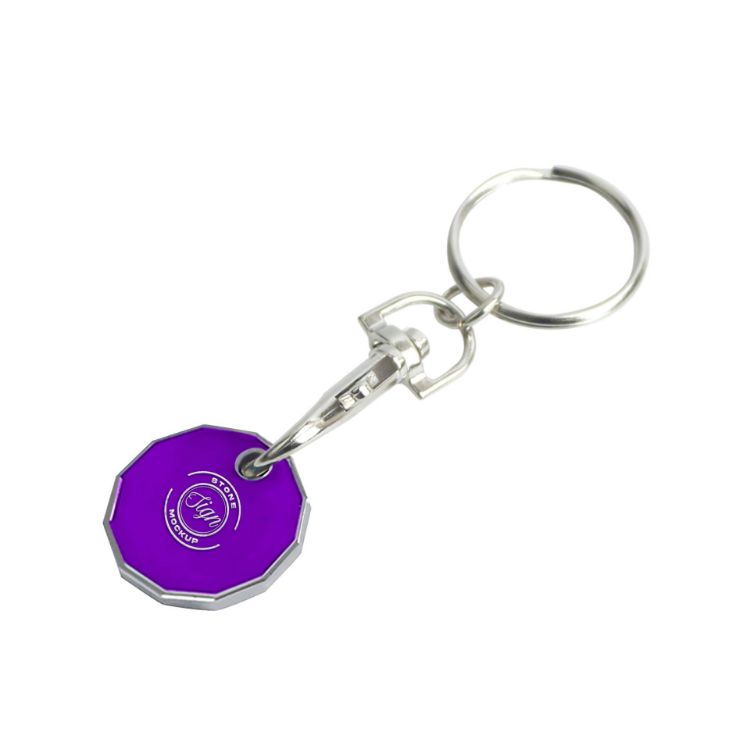 Picture of Enamel Trolley Coin Keyring